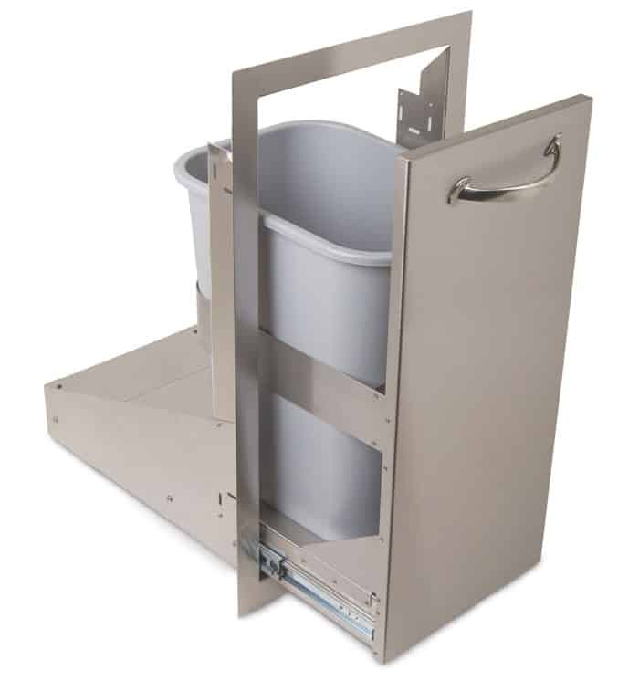 Artisan Professional single trash center slide-out frame holding a trash can
