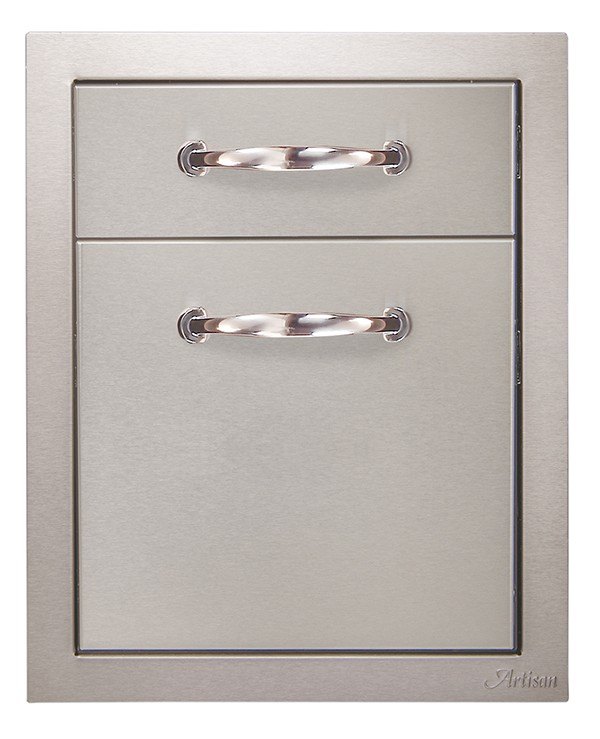 Artisan Professional 17" double drawer ARTP-2DR-17SC in stainless steel, front view