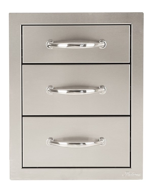 Artisan Professional 17" triple drawer ARTP-3DR-17SC in stainless steel, front view