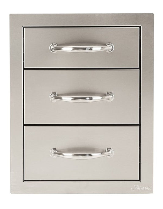 Artisan Professional 17" triple drawer ARTP-3DR-17SC in stainless steel, front view
