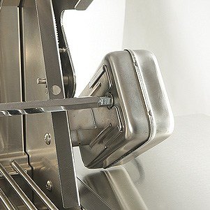 Artisan Professional 42" grill detail: rotisserie motor mounted on the side