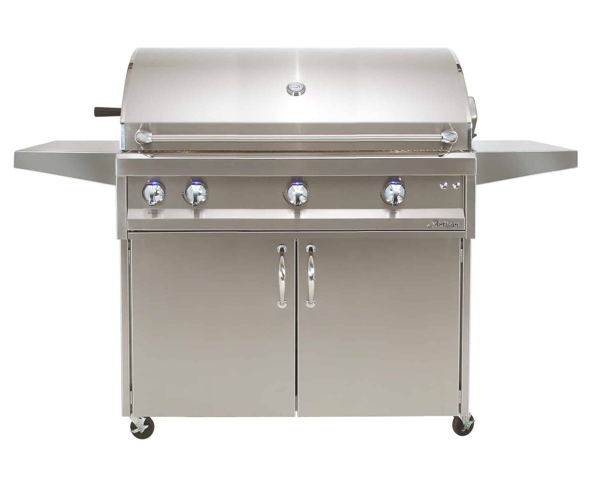 Artisan Professional 42" cart gas grill, hood closed