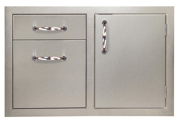 Artisan Professional stainless steel door and drawer combo with drawers on the left