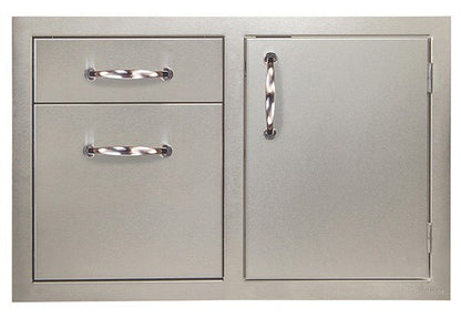 Artisan Professional stainless steel door and drawer combo with drawers on the left