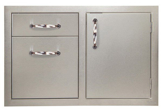 Artisan Professional stainless steel door and drawer combo with drawers on the left