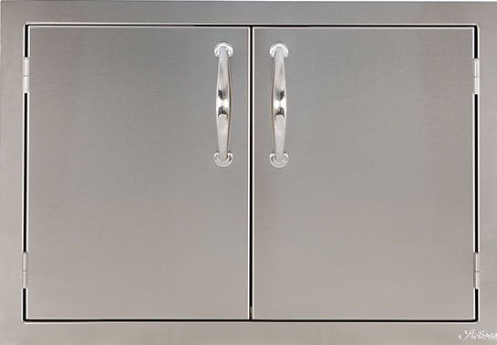 Artisan Professional stainless steel double access doors with twin vertical handles