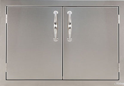 Artisan Professional stainless steel double access doors with twin vertical handles