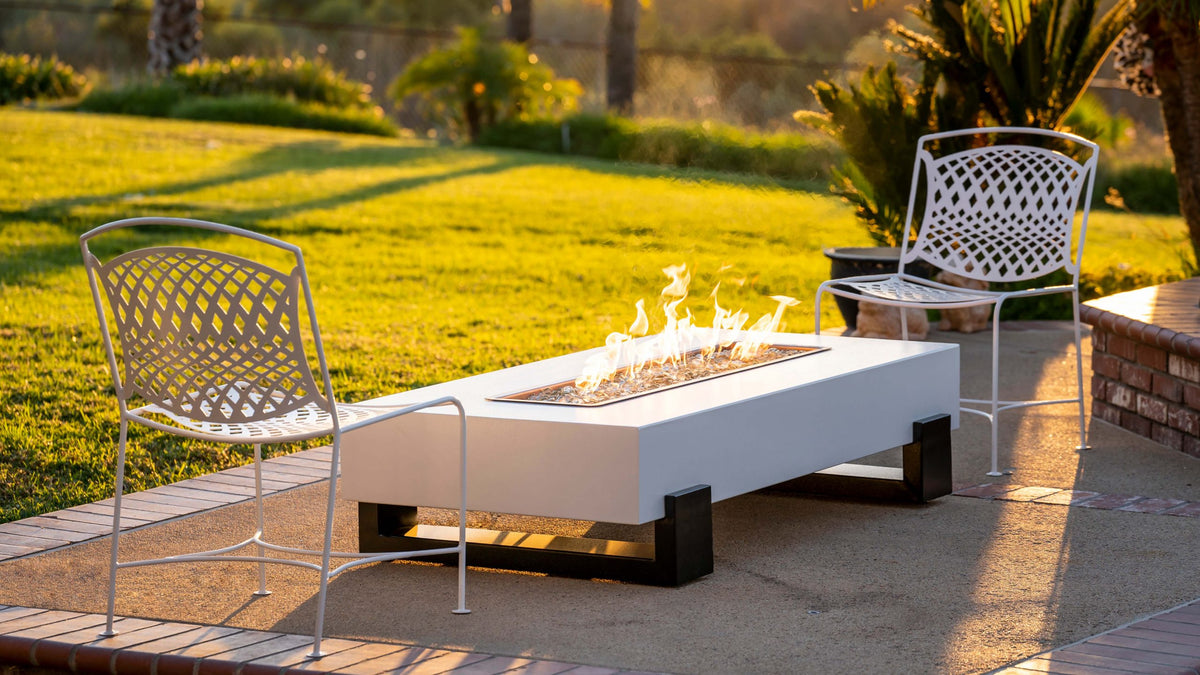 Baja Fire Pit - Black & White Collection - 84" | The Outdoor Plus image 2
