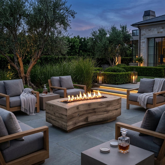 Big Sur Wood Grain Fire Pit - 72"