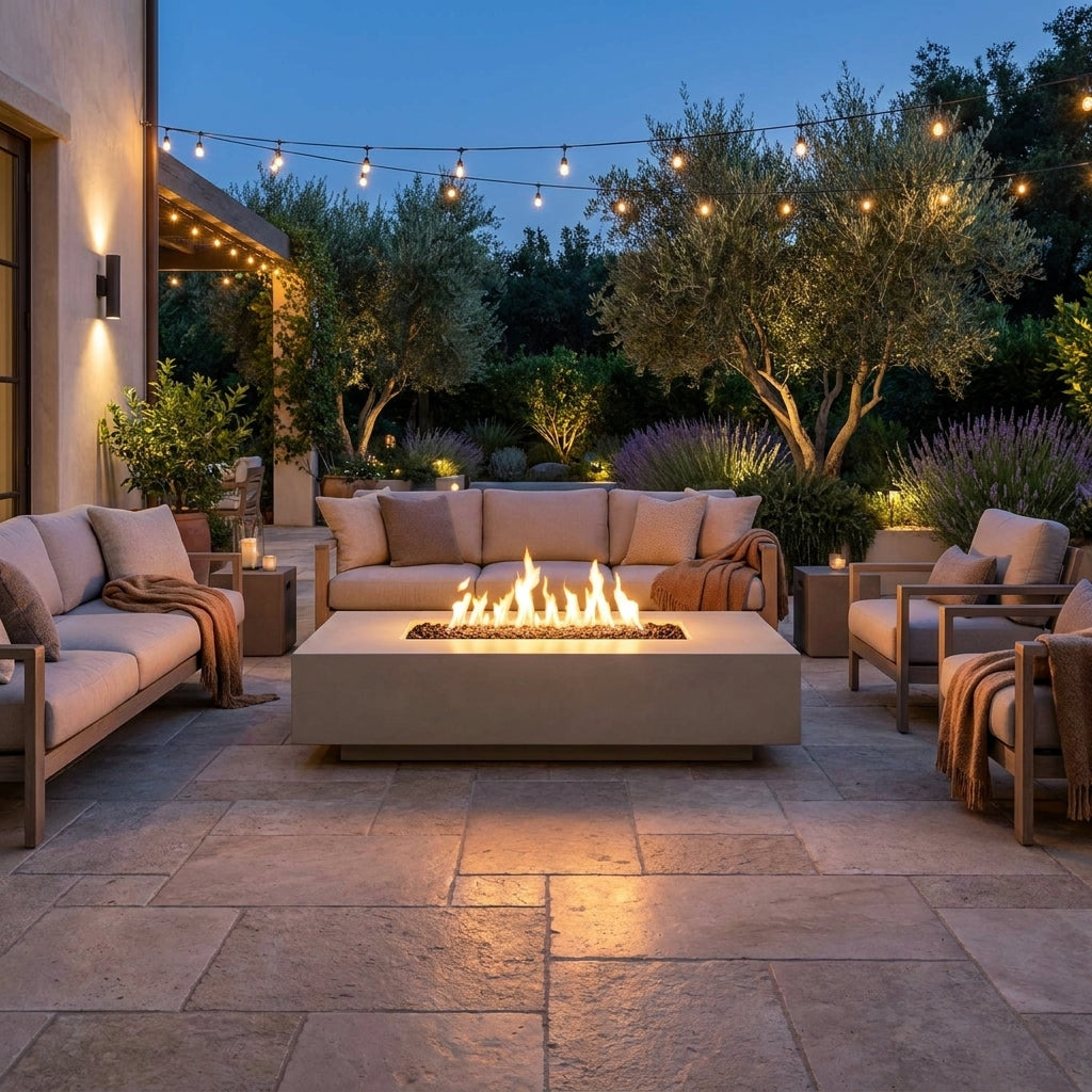 Cabo Linear Fire Pit - GFRC Concrete - 56"