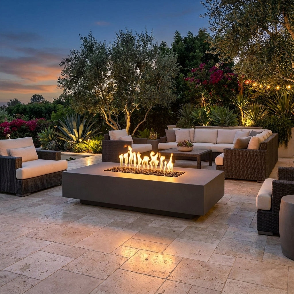 Cabo Linear Fire Pit - GFRC Concrete - 56"