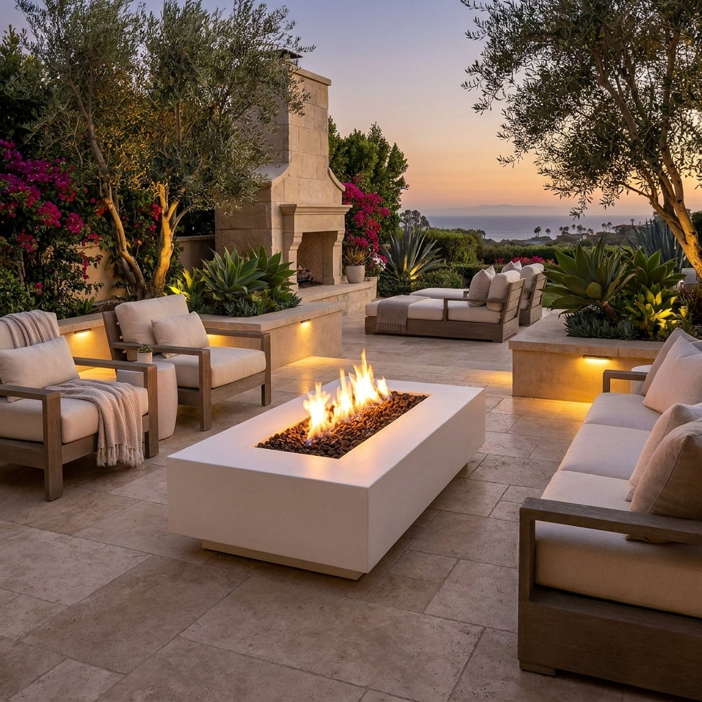 Cabo Linear Fire Pit - GFRC Concrete - 56"