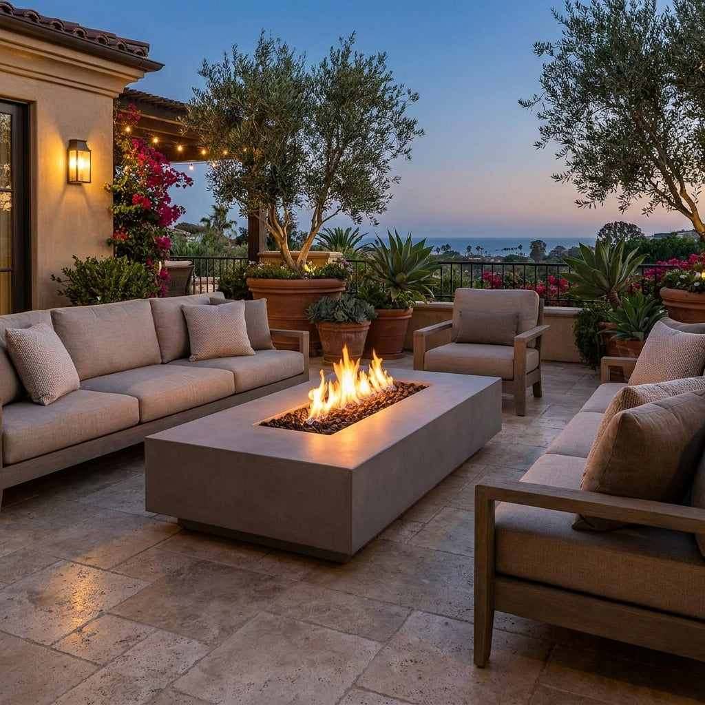 Cabo Linear Fire Pit - GFRC Concrete - 66"