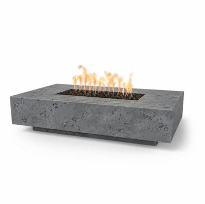 Cabo Linear Fire Pit - GFRC Concrete in Rustic Gray finish – digital rendering, The Outdoor Plus