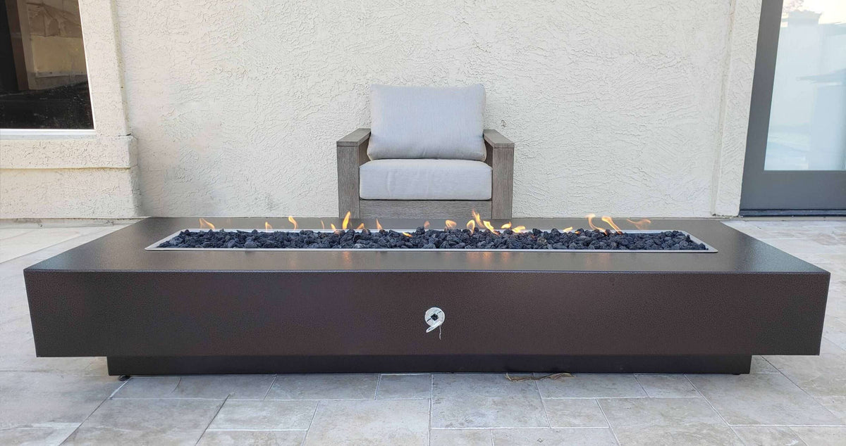 Cabo Linear Fire Pit - Metal Collection - 90" | The Outdoor Plus image 12