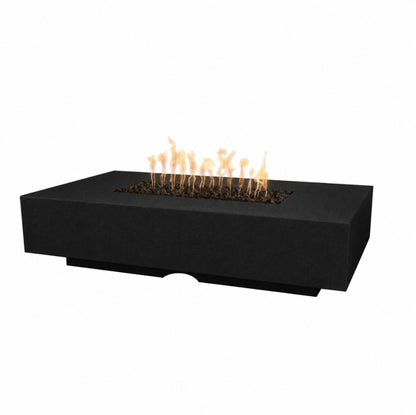 Cabo Linear Fire Pit - Powder Coat in Matte Black finish – digital rendering, The Outdoor Plus