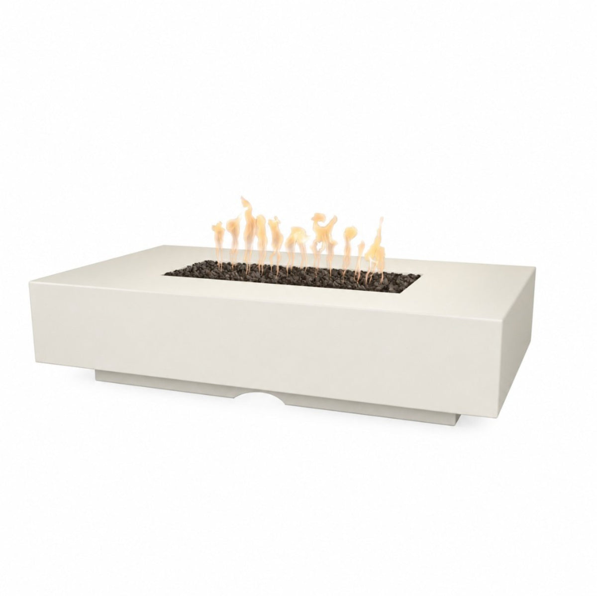 Cabo Linear Fire Pit - Powder Coat in Soft White finish – digital rendering, The Outdoor Plus