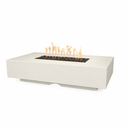 Cabo Linear Fire Pit - Powder Coat in Soft White finish – digital rendering, The Outdoor Plus