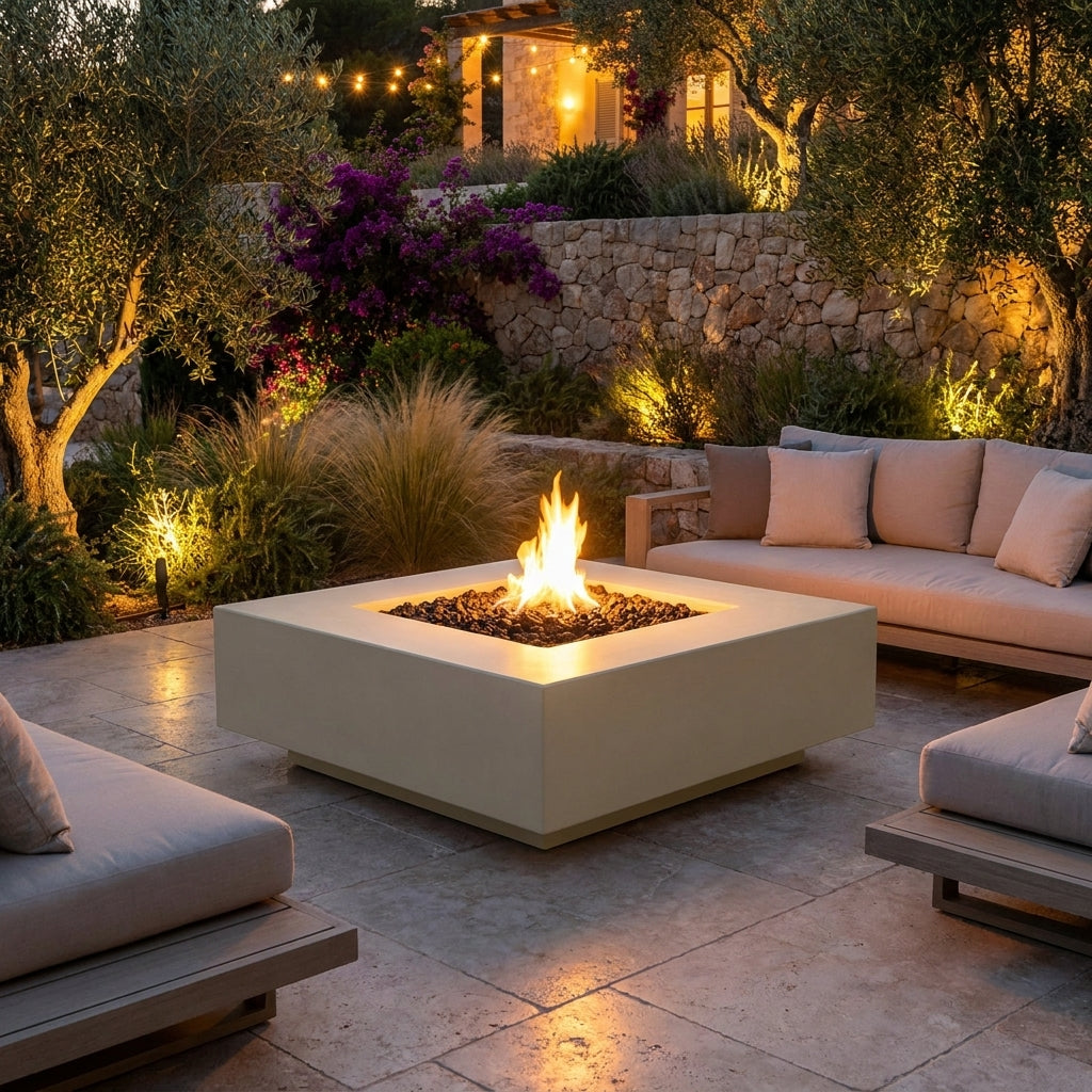 Cabo Square Fire Pit - GFRC Concrete - 48"
