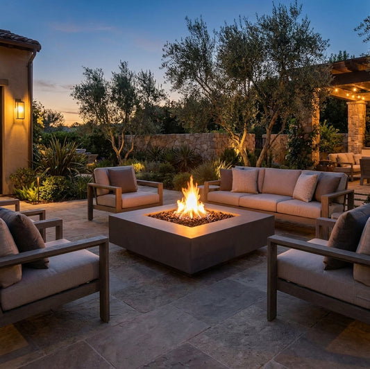 Cabo Square Fire Pit - GFRC Concrete - 48"