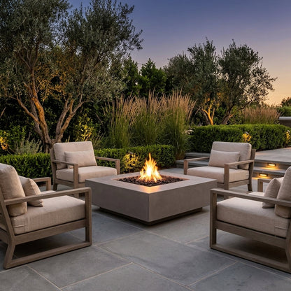 Cabo Square Fire Pit - GFRC Concrete - 48"