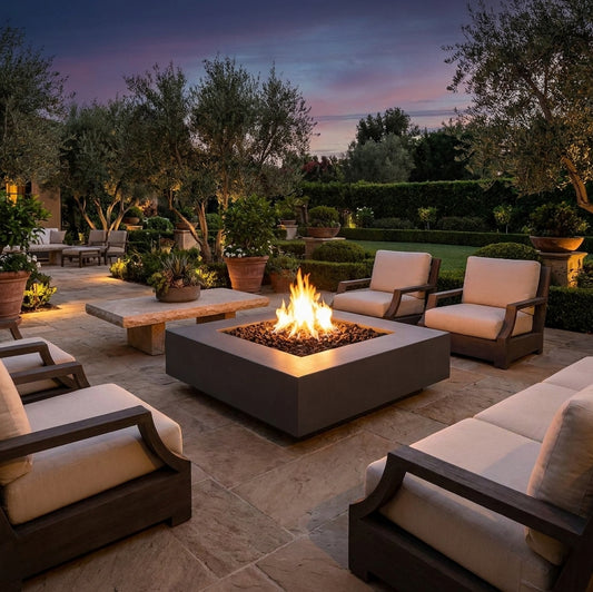 Cabo Square Fire Pit - GFRC Concrete - 36"