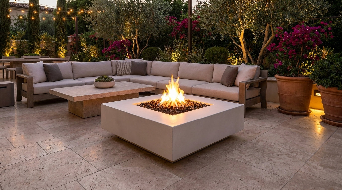 Cabo Square Fire Pit - GFRC Concrete - 36"