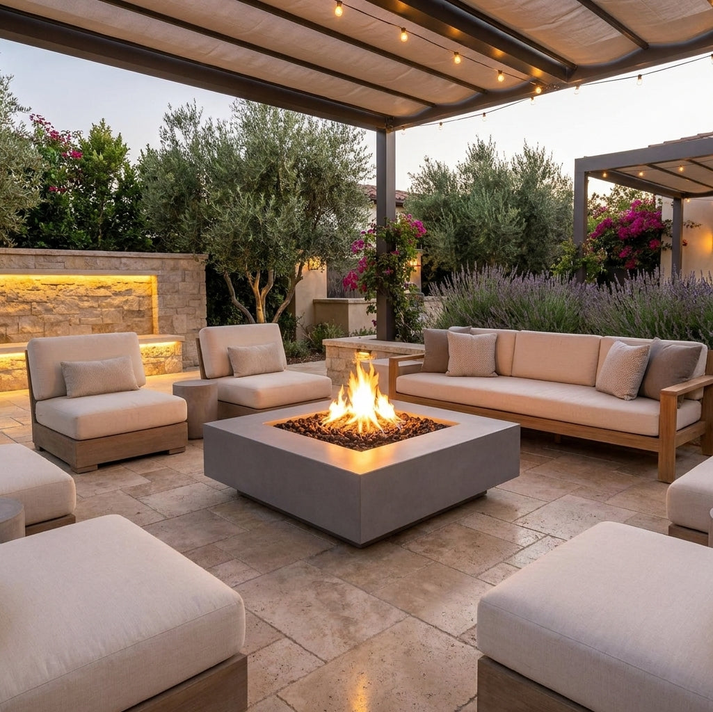 Cabo Square Fire Pit - GFRC Concrete - 36"