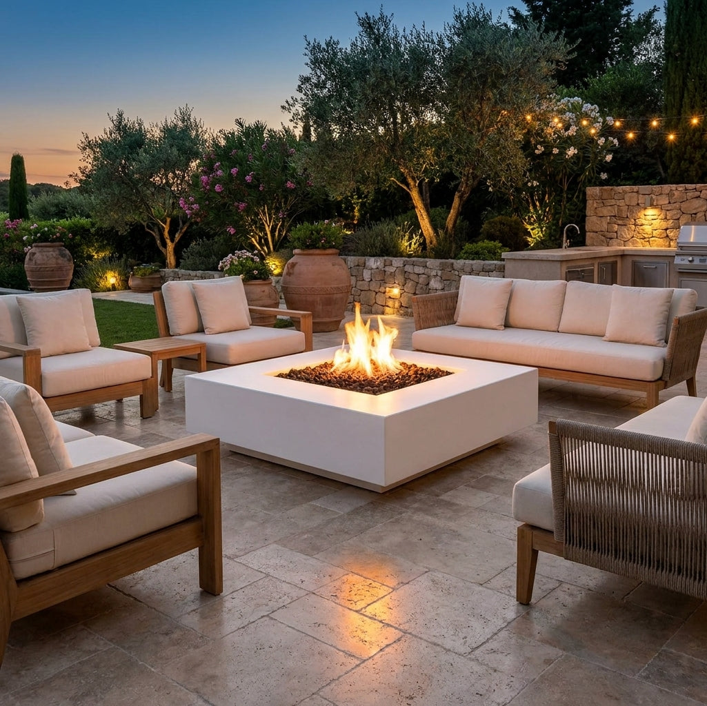 Cabo Square Fire Pit - GFRC Concrete - 36"