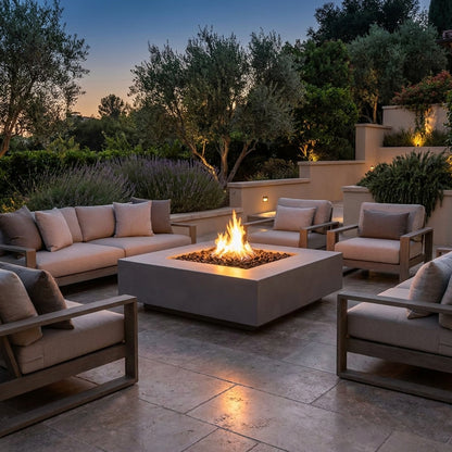 Cabo Square Fire Pit - GFRC Concrete - 36"
