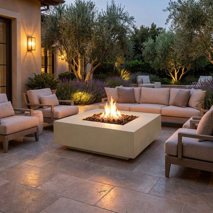 Cabo Square Fire Pit - GFRC Concrete - 48"