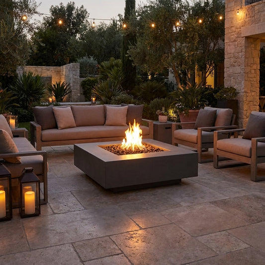 Cabo Square Fire Pit - GFRC Concrete - 48"