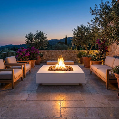 Cabo Square Fire Pit - GFRC Concrete - 48"