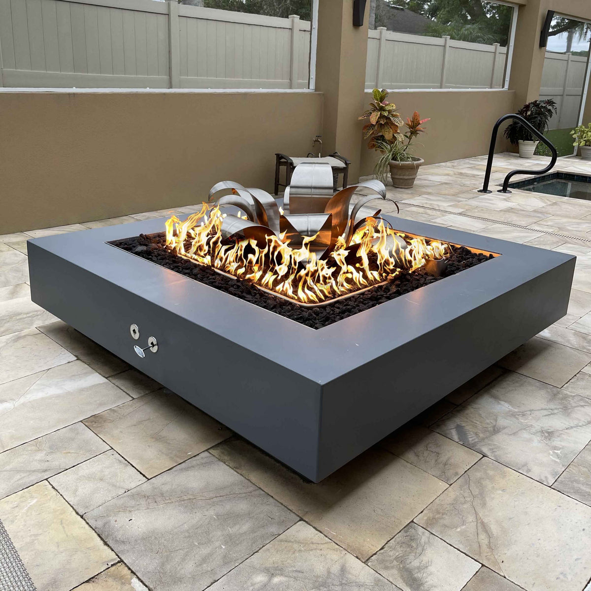 Cabo Square Fire Pit - Powder Coat - 36" | The Outdoor Plus image 8