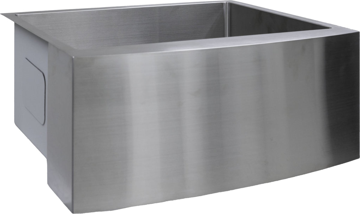 Cameo Diamond CDS-FA30 30" front apron stainless steel sink, curved apron front view