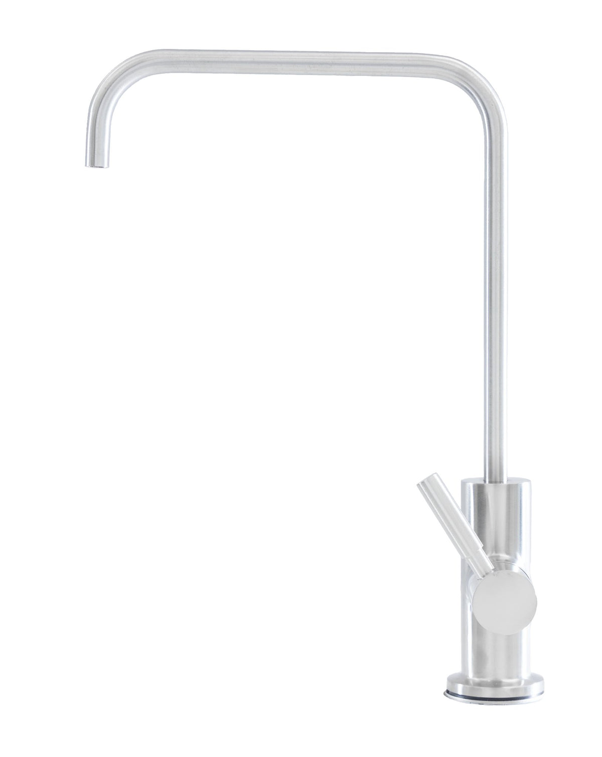 Cameo CFF-100SS square spout stainless steel filter faucet, side view