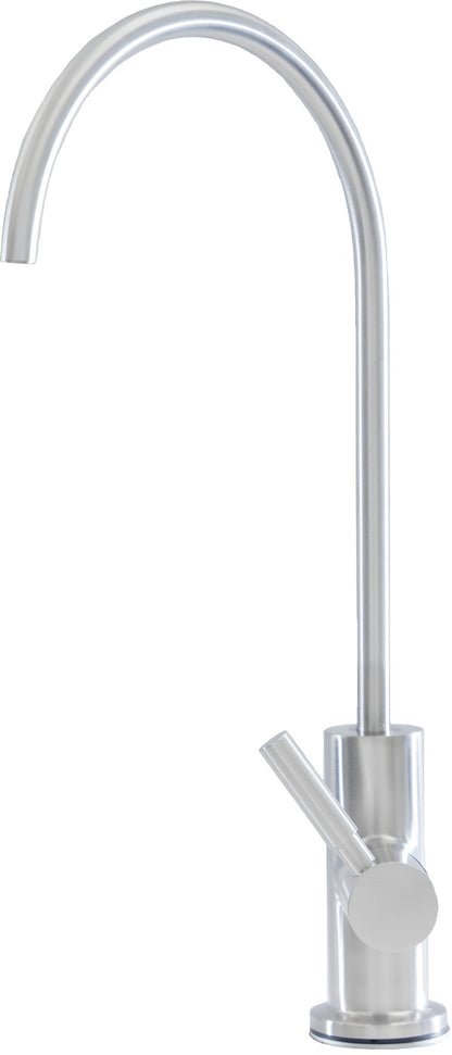 Cameo CFF-300SS round spout stainless steel filter faucet, side view