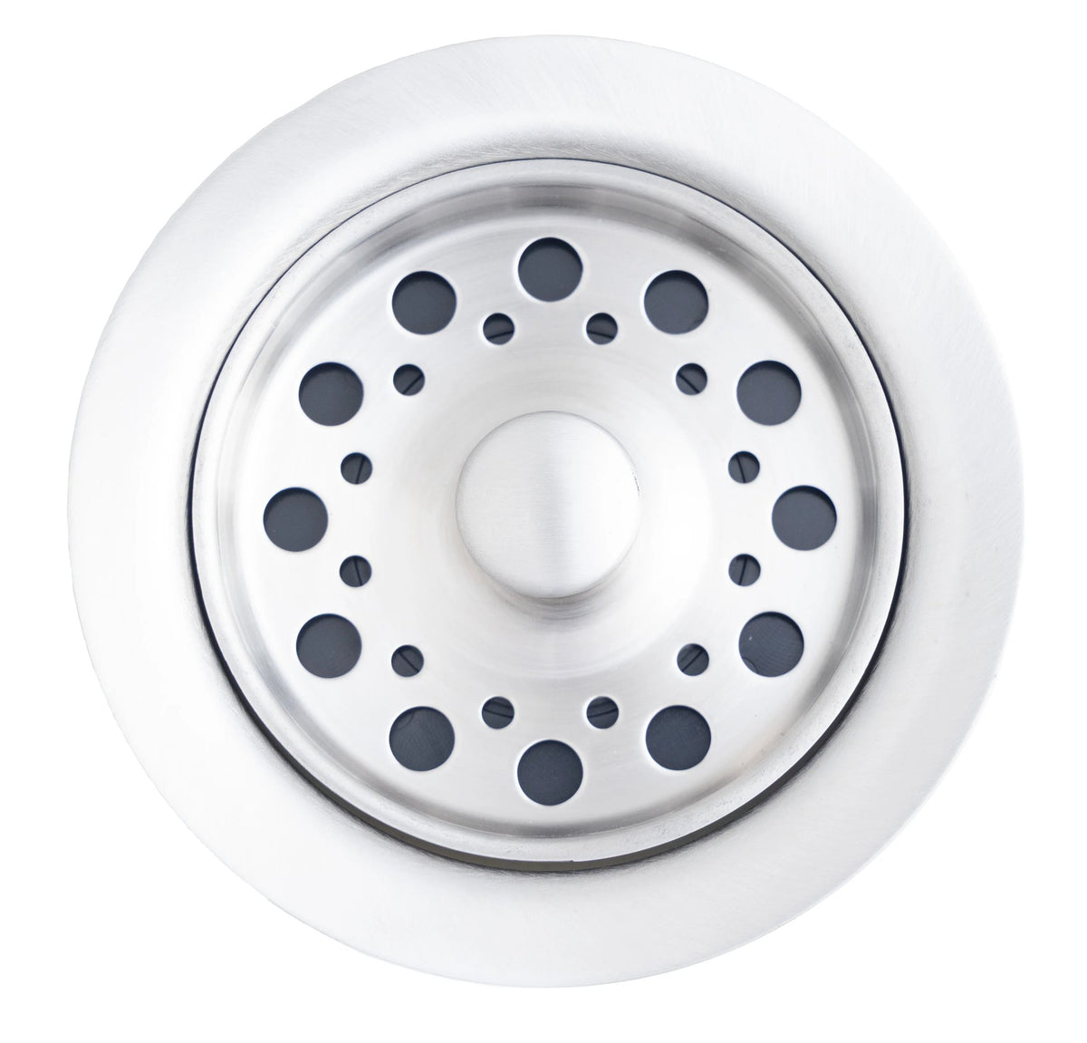 Cameo CDF-100PC standard garbage disposal flange, polished chrome, top view