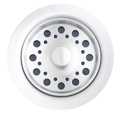 Cameo CDF-100PC standard garbage disposal flange, polished chrome, top view
