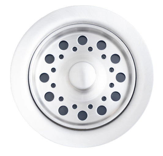 Cameo CDF-100PC standard garbage disposal flange, polished chrome, top view