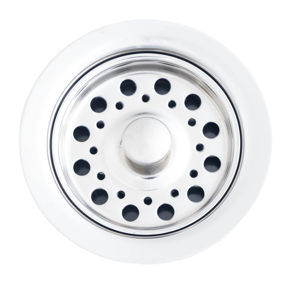Cameo CDF-200PC extended disposal flange, polished chrome, top view