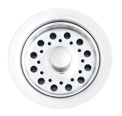 Cameo CDF-200PC extended disposal flange, polished chrome, top view