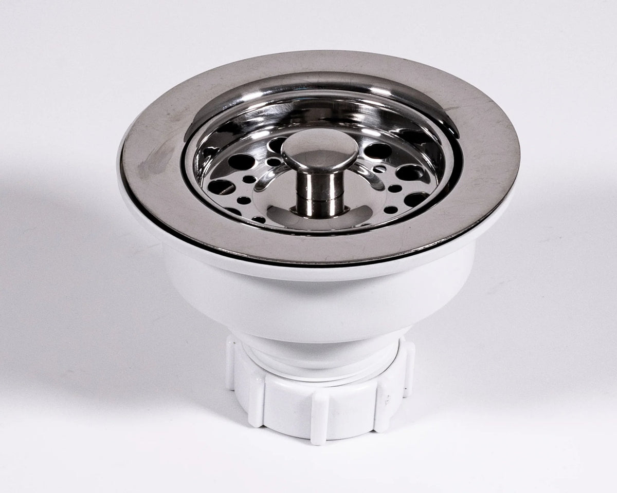 Cameo CST-100PC standard kitchen sink strainer, polished chrome, front view