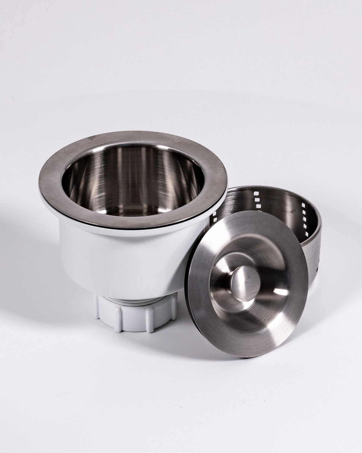 Cameo CST-200 deep sink strainer body, removable basket and cap