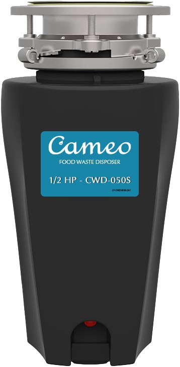 Cameo CWD-050S 1/2 HP Space Saver garbage disposal, front view