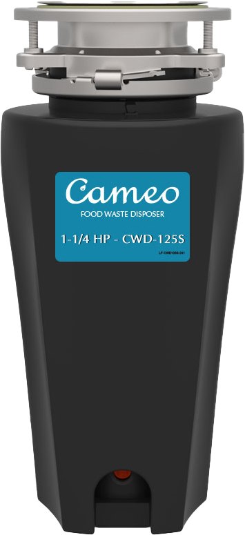 Cameo CWD-125S 1-1/4 HP Space Saver garbage disposal, front view