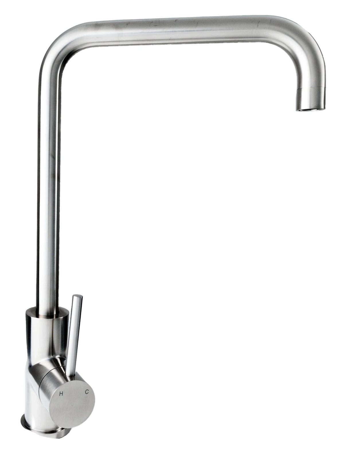 Cameo CKF-100SS square spout stainless steel kitchen faucet, front view