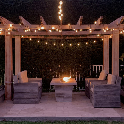 Carson Fire Pit - GFRC Wood Grain - 16" Tall - 48" | The Outdoor Plus image 2