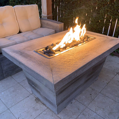 Carson Fire Pit - GFRC Wood Grain - 16" Tall - 60" | The Outdoor Plus image 3