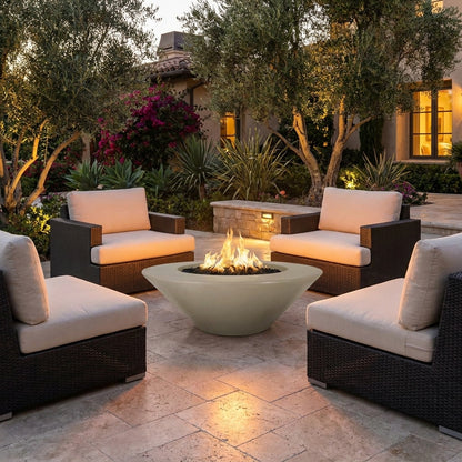 Cazo Fire Pit Wide Ledge - GFRC Concrete - 48"